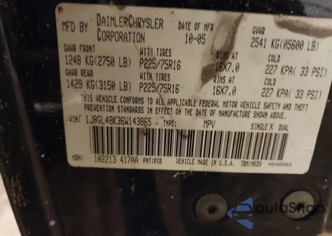 2006 Jeep Liberty Sport from USA, damaged, VIN 1J8GL48K36W143865